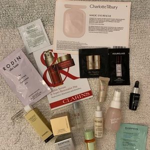 Variety of skincare samples